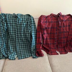 Goodfellow & Co Cotton Plaid Mens Shirts Sz. XL Red &  Green Plaid